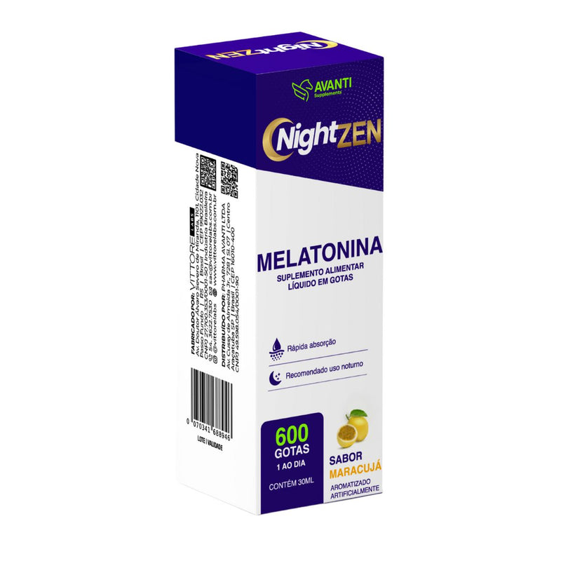 Nightzen Calmante Noturno - Melatonina 0,21mg 30ml - Avanti Supplements