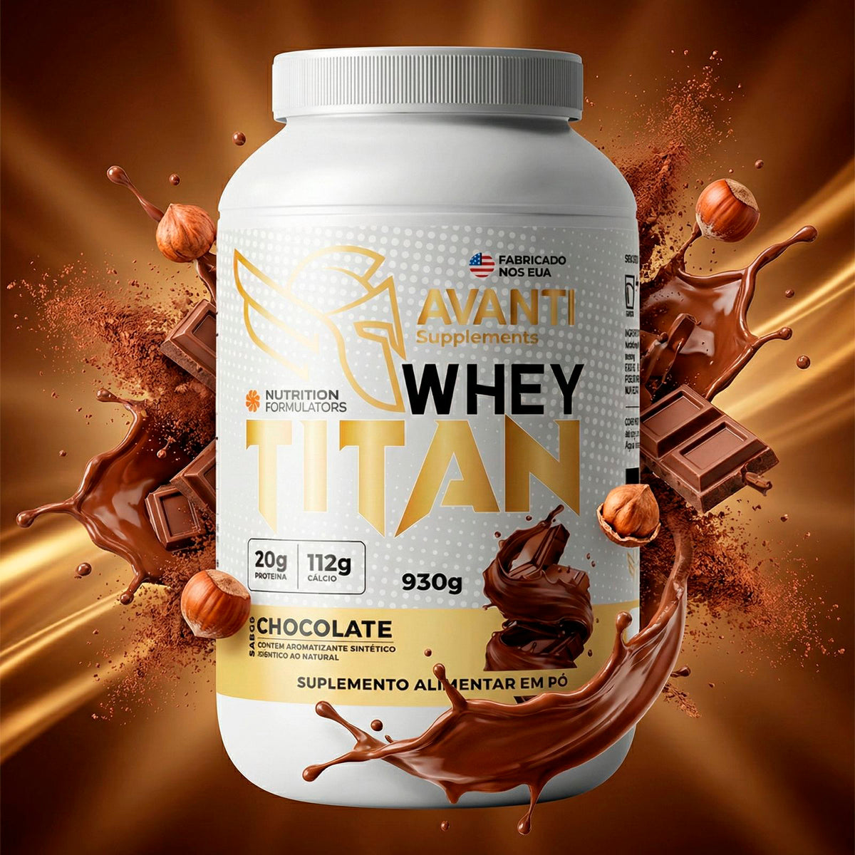 Whey Titan Importado Chocolate (930g)