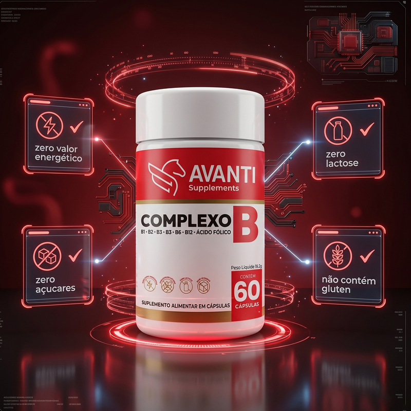 Complexo Vitamínico B 60 cápsulas - Avanti Supplements