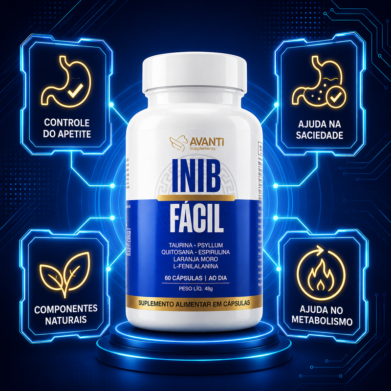 InibFácil Emagrecedor e Inibidor de Apetite 90 Cápsulas - Avanti Supplements