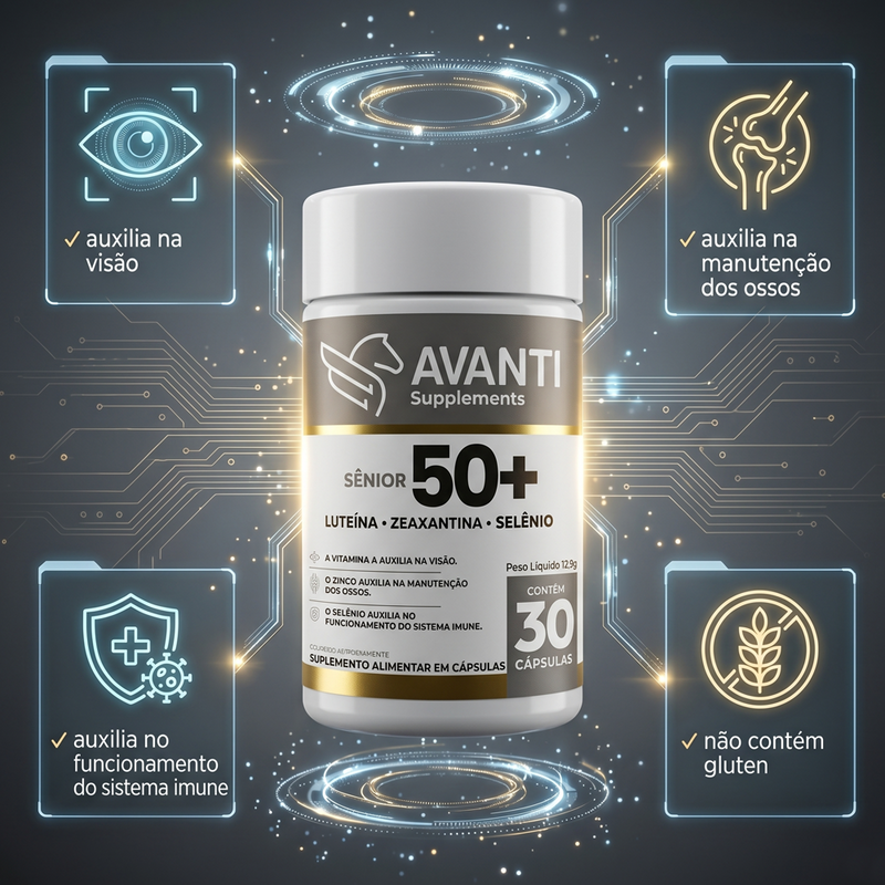 Multivitamínico Sênior 50+ 30 cápsulas - Avanti Supplements