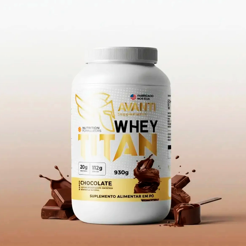 Kit Whey Titan Importado 930g + Creatina Titan 300g
