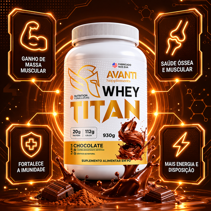Whey Titan Concentrado 930g Importado - Avanti Supplements
